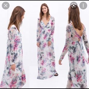 Rare Zara trafaluc floral maxi